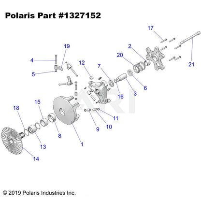 OEM Polaris Primary Clutch 2211626 RZR XP Turbo, Turbo S 2021 ONLY