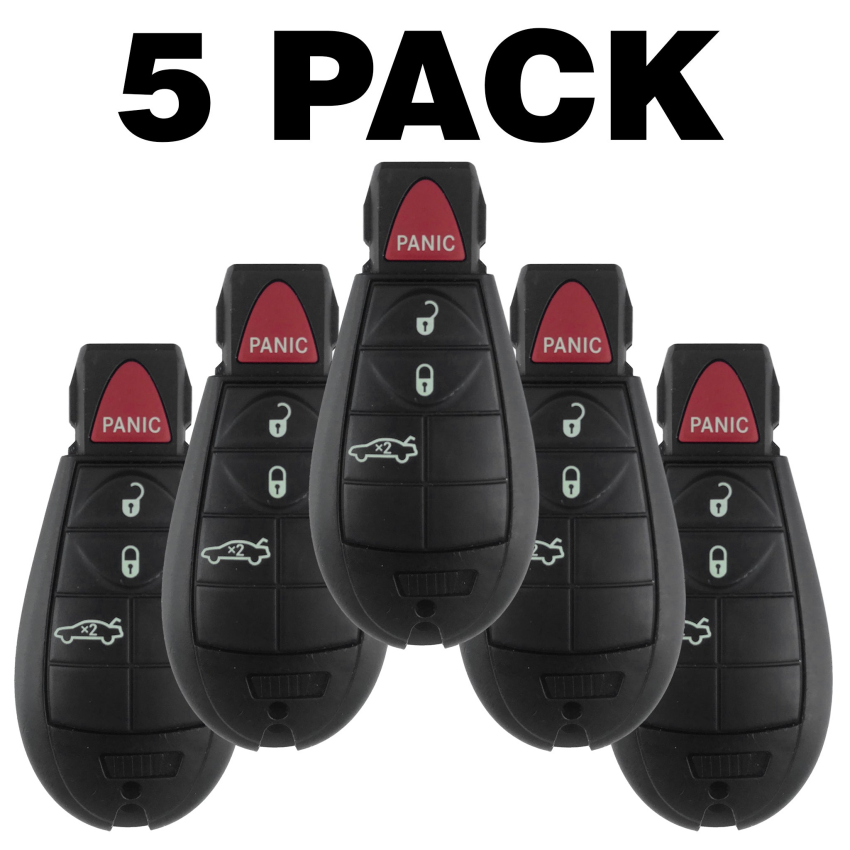 Dodge Chrysler 4 Button Fobik Key 2008-2012 For IYZ-C01C / M3N5WY783X (5 Pack)