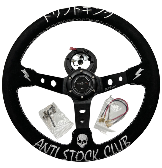 Racing Deep Dish Steering Wheel + Short Hub Adapter Boss Kit For Toyota