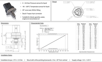 LINK ECU - Combined Pressure and Temperature Sensor (CPTS)