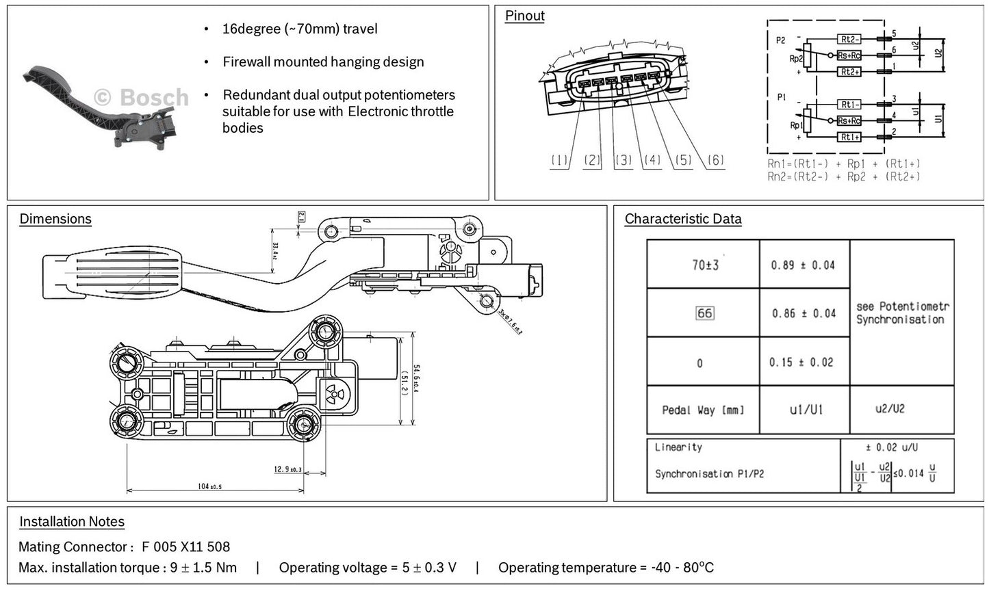 LINK ECU - E-Throttle Accelerator Pedal Module (PED)