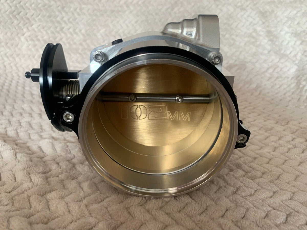LS 4-Bolt 102MM Billet Throttle Body with 90 Degree 4" Elbow | HPI