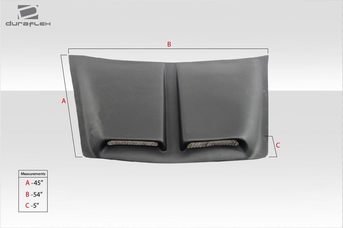 Universal Duraflex Spyder Hood Scoop - 1 Piece