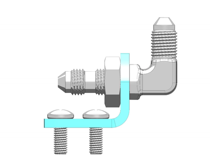 -3 AN Bulkhead Tab Vertical (Stainless Steel)