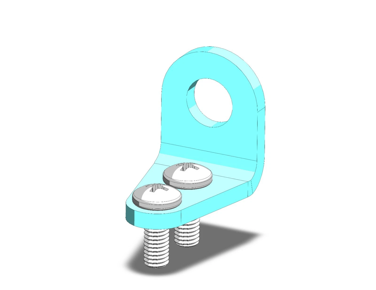 -3 AN Bulkhead Tab Vertical (Stainless Steel)