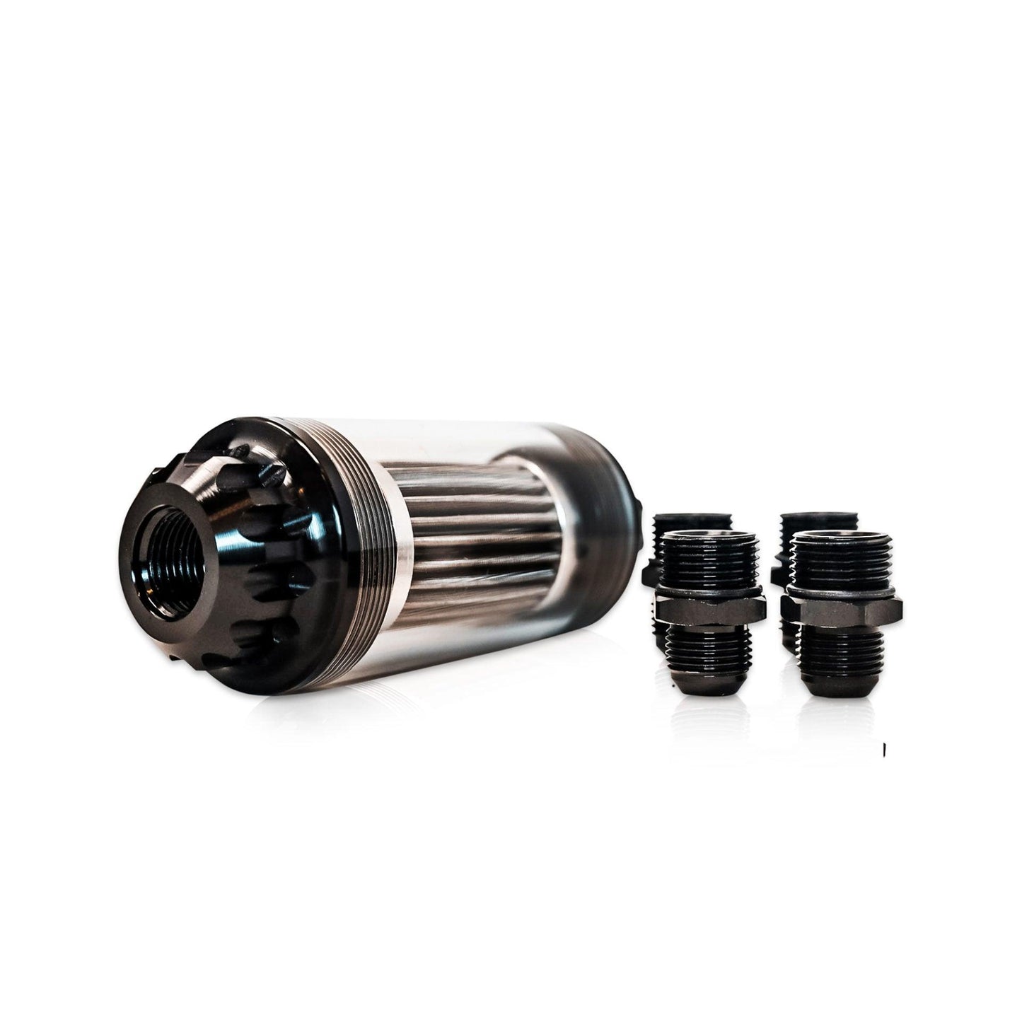 NGR Fuel Filter (Drag Edition) Clear, 40 Micron 200GPH, 8AN-10AN