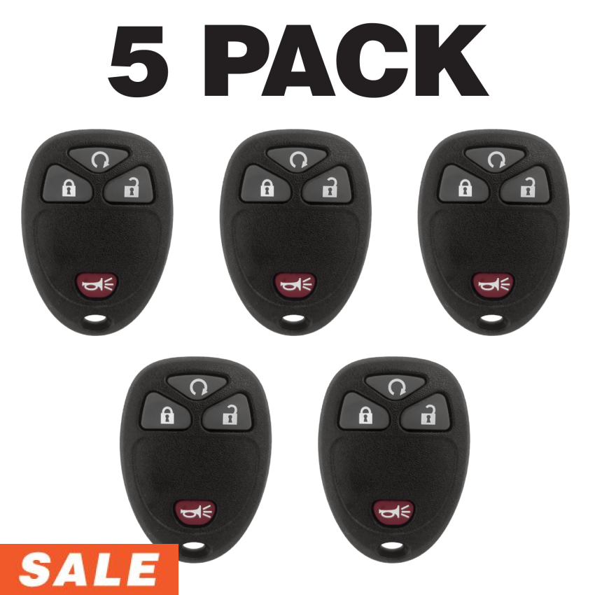GM 4 Button Keyless Entry Remote 2007-2021 For OUC60221 / OUC60270 | Aftermarket (5 Pack)