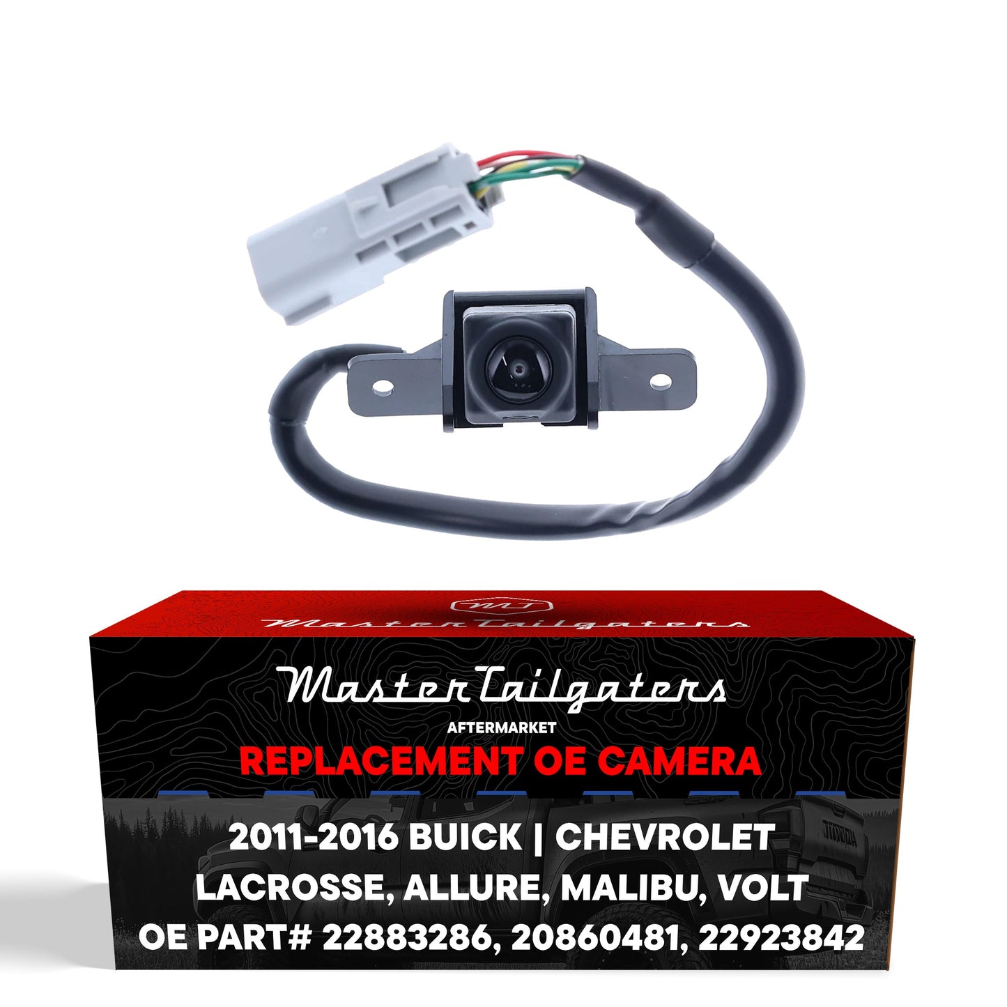 Buick Lacrosse, Allure (2014-2016) / Chevrolet Malibu (2014-2016), Malibu Eco (2013-2014), Volt (2011-2015) OEM Replacement Backup Camera OE Part # 20860481, 22883286, 22923842