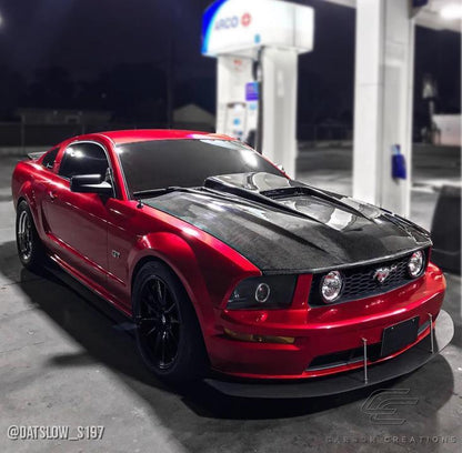 2005-2009 Ford Mustang Carbon Creations Spyder 3 Carbon Fiber Hood