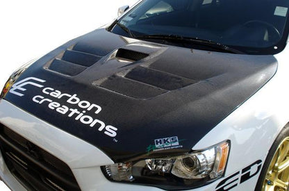 2008-2017 Mitsubishi Evolution Carbon Creations GT Concept Carbon Fiber Hood