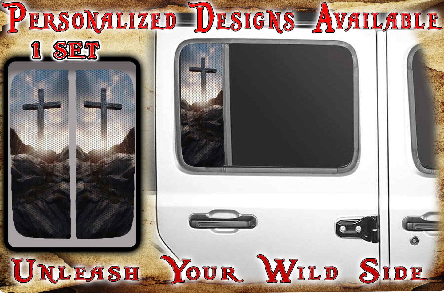 The cross Side door windows 216