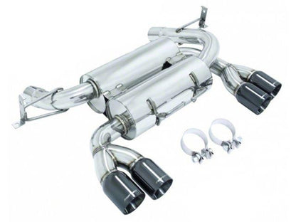 Megan Racing Axle-Back Exhaust - 2.5" Piping, Quad 3" Stainless Black Chrome Tips for 2008-2011 BMW M3 Base