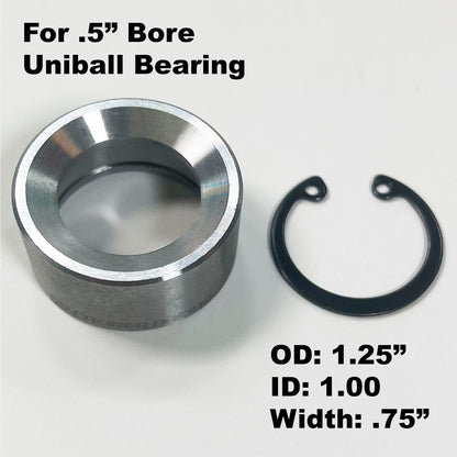 Chromoly Uniball Cups with Snap Ring