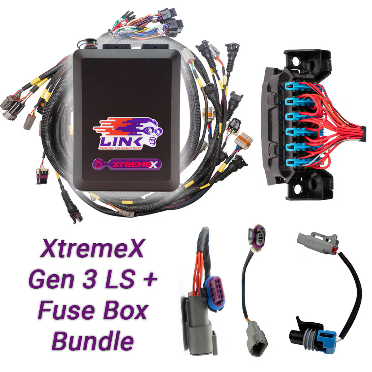 LINK ECU Gen3 LS Drive-By-Wire Bundle: G4X XtremeX ECU + LS Engine Harness + Fuse Box