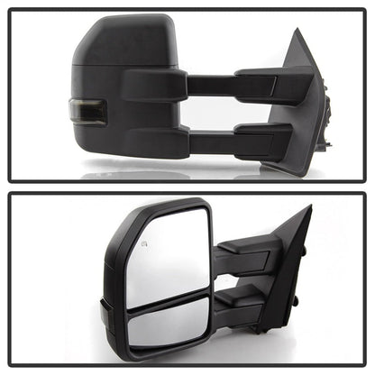 SPYDER xTune 15-17 Ford F-150 Heated LED Telescoping Pwr Mirrors - Smk (Pair) (MIR-FF15015S-G4-PWH-SM-SET) 9943065