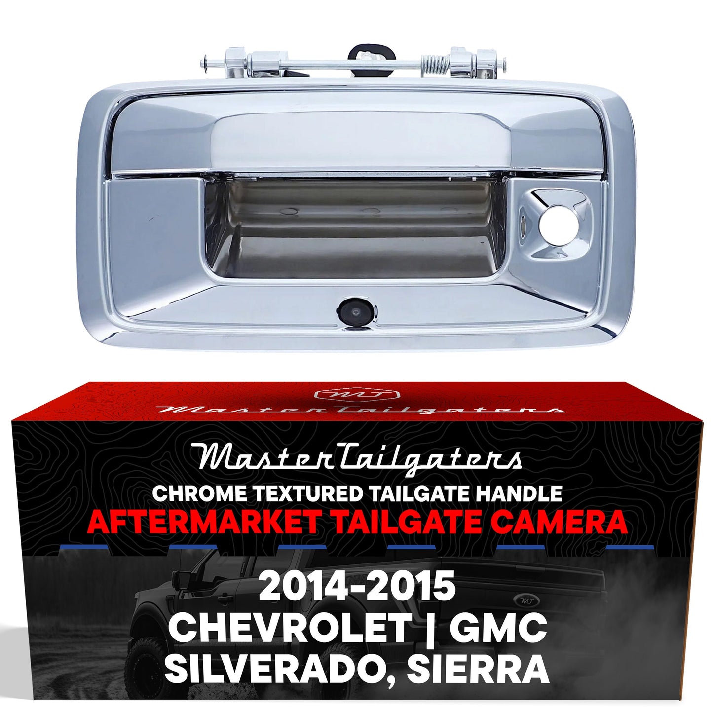 Chevrolet Silverado / GMC Sierra (2014-2015) Chrome Replacement Tailgate Handle with Backup Camera