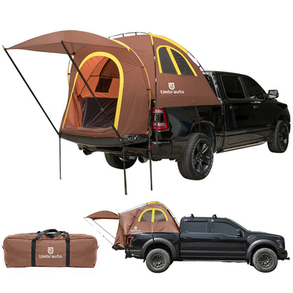Umbrauto Truck Bed Tent with Awning,Fits 6.4-6.7 ft Truck Beds | PU3000mm Waterproof Pickup Tent