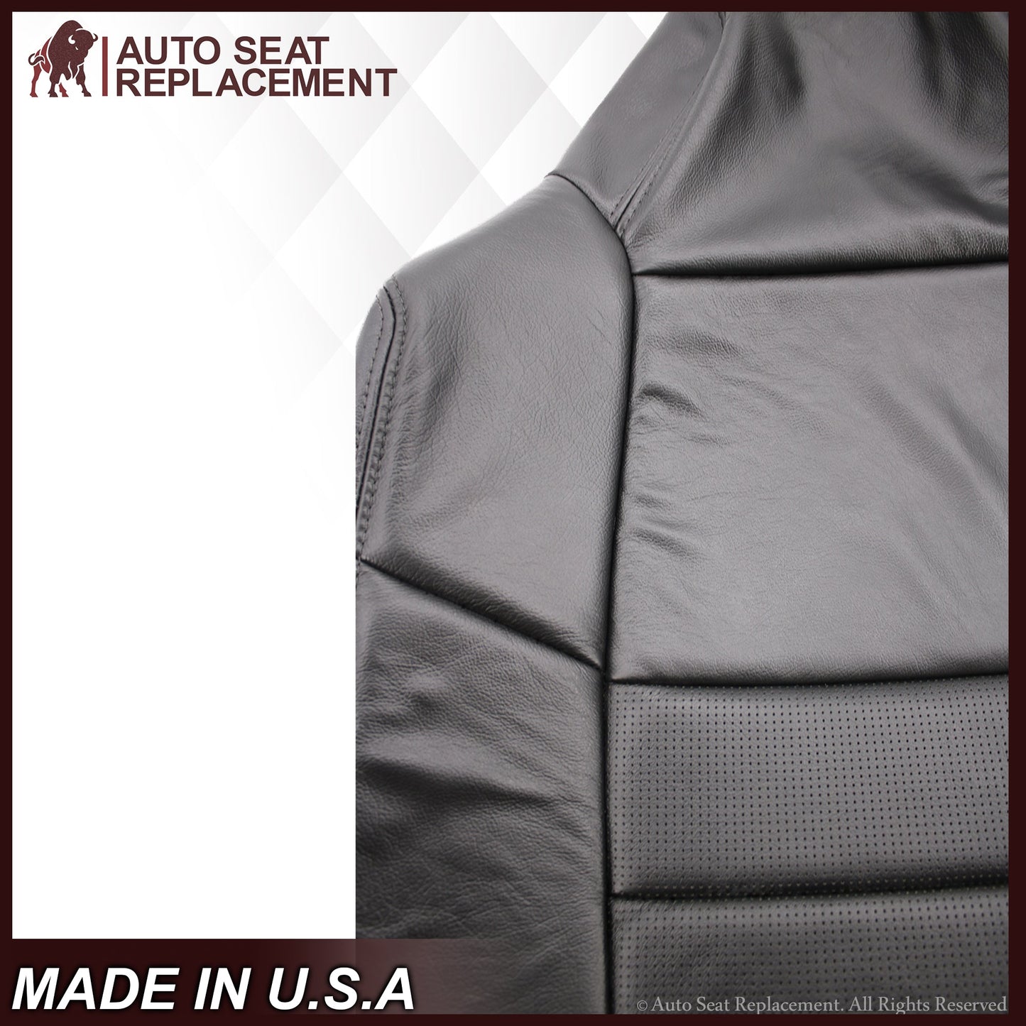 2002-2007 Ford F-250/F-350 Lariat Seat Cover in Black with Perforated Inserts: Choose From Variants