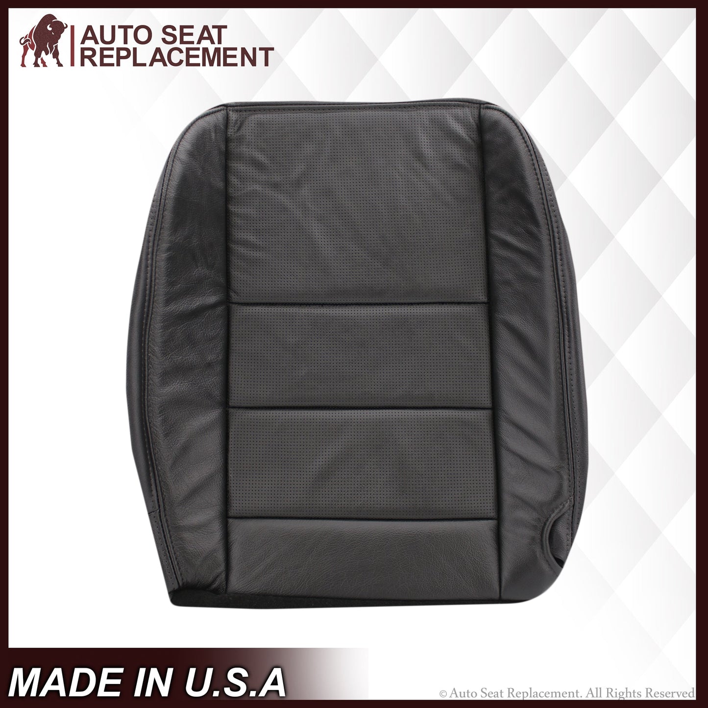 2002-2007 Ford F-250/F-350 Lariat Seat Cover in Black with Perforated Inserts: Choose From Variants
