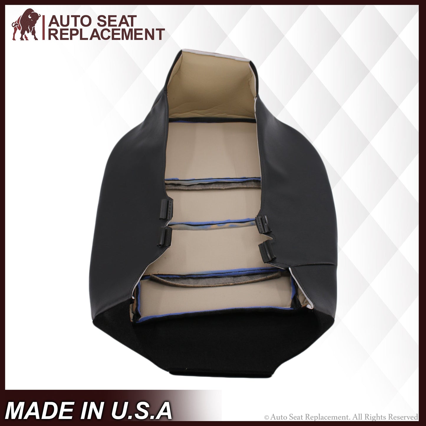 2002-2007 Ford F-250/F-350 Lariat Seat Cover in Black with Perforated Inserts: Choose From Variants