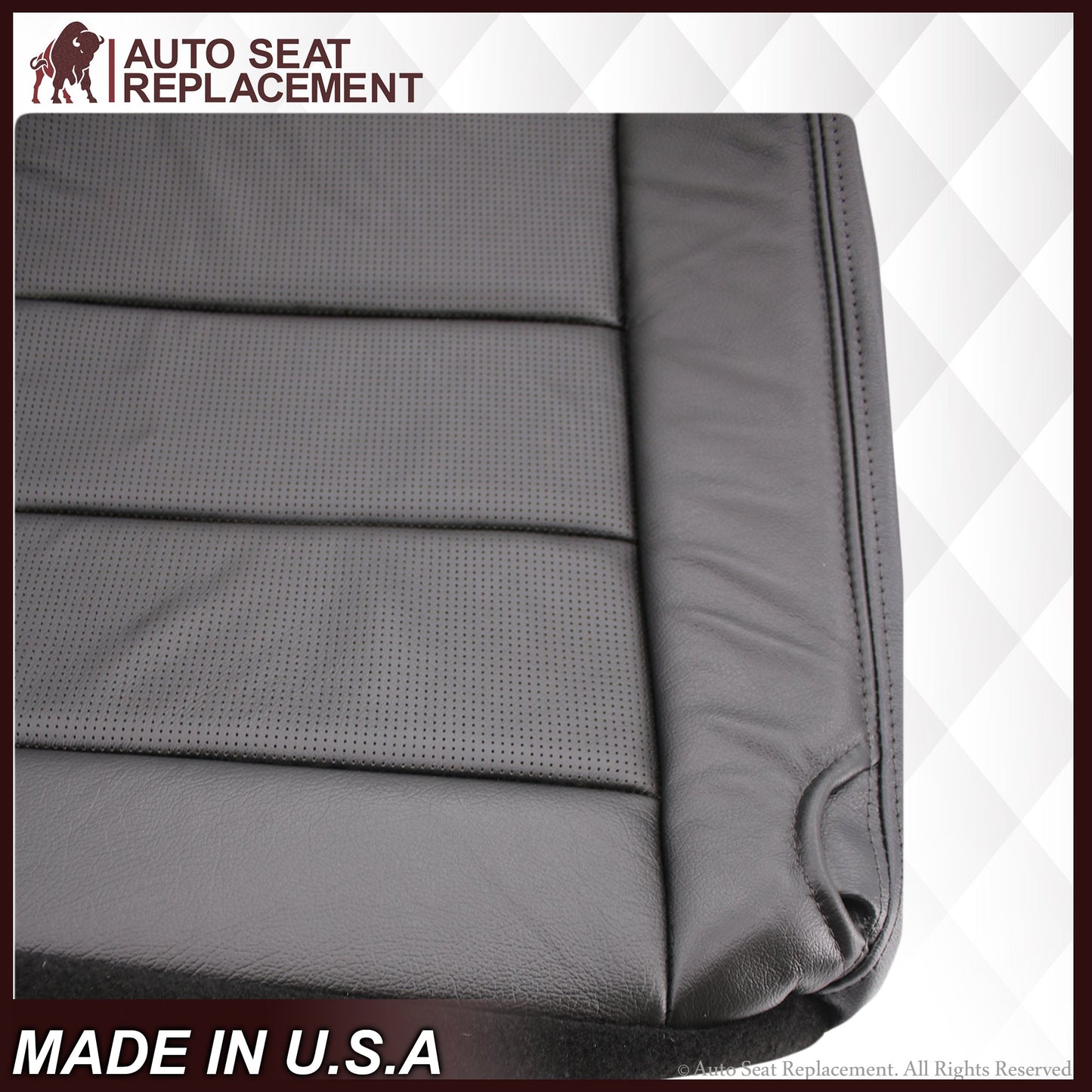 2002-2007 Ford F-250/F-350 Lariat Seat Cover in Black with Perforated Inserts: Choose From Variants