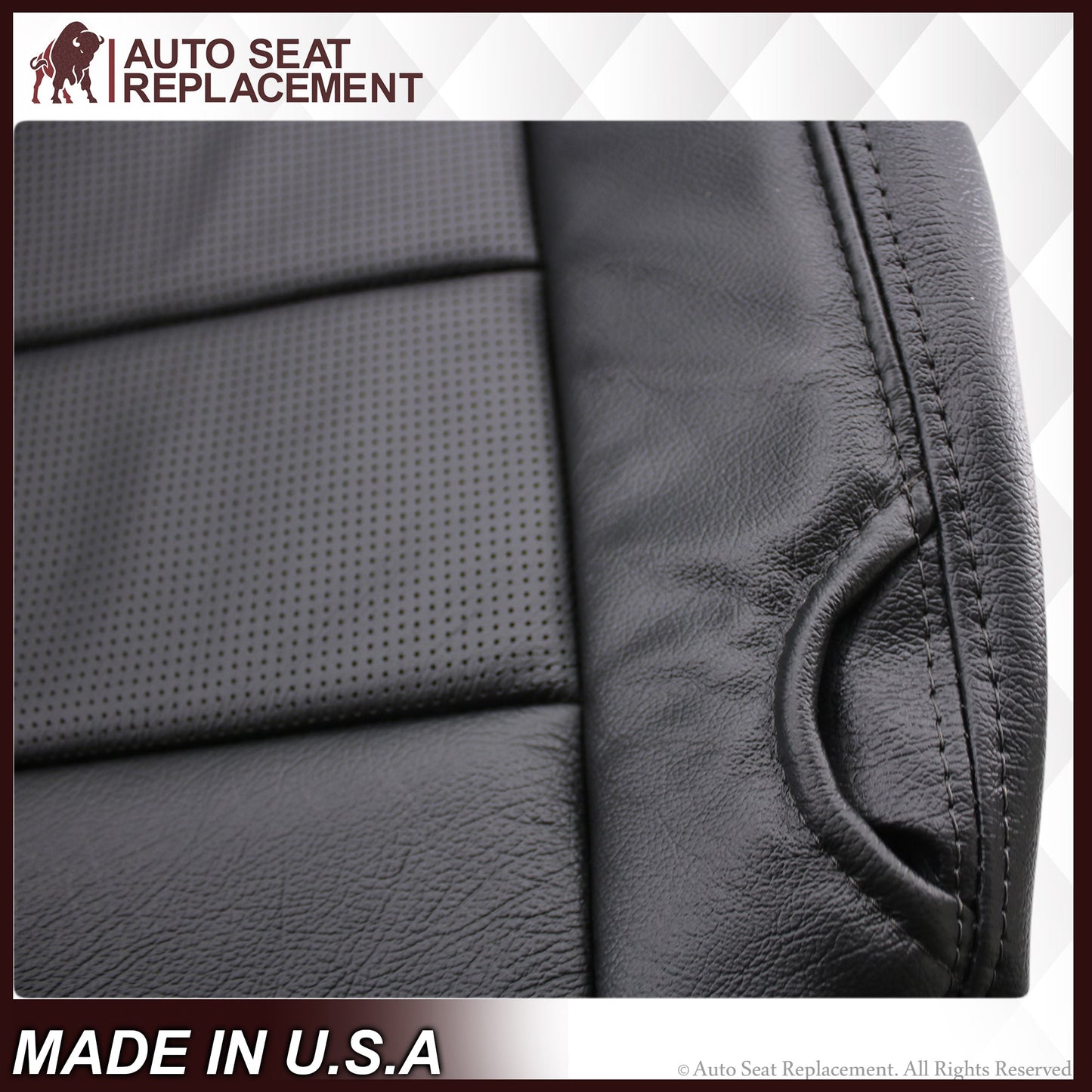 2002-2007 Ford F-250/F-350 Lariat Seat Cover in Black with Perforated Inserts: Choose From Variants