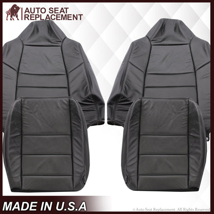 2002-2007 Ford F-250/F-350 Lariat Seat Cover in Black with Perforated Inserts: Choose From Variants