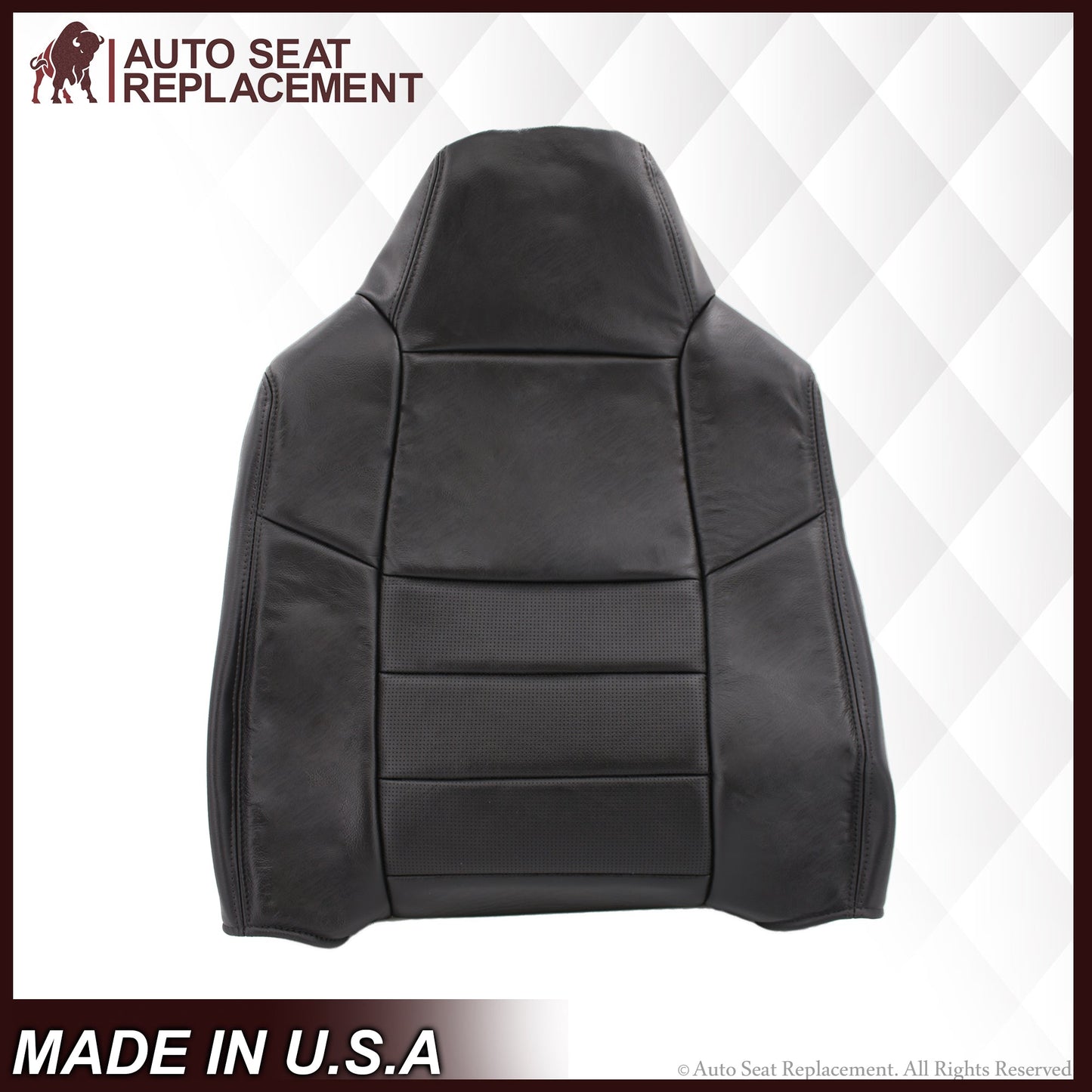 2002-2007 Ford F-250/F-350 Lariat Seat Cover in Black with Perforated Inserts: Choose From Variants