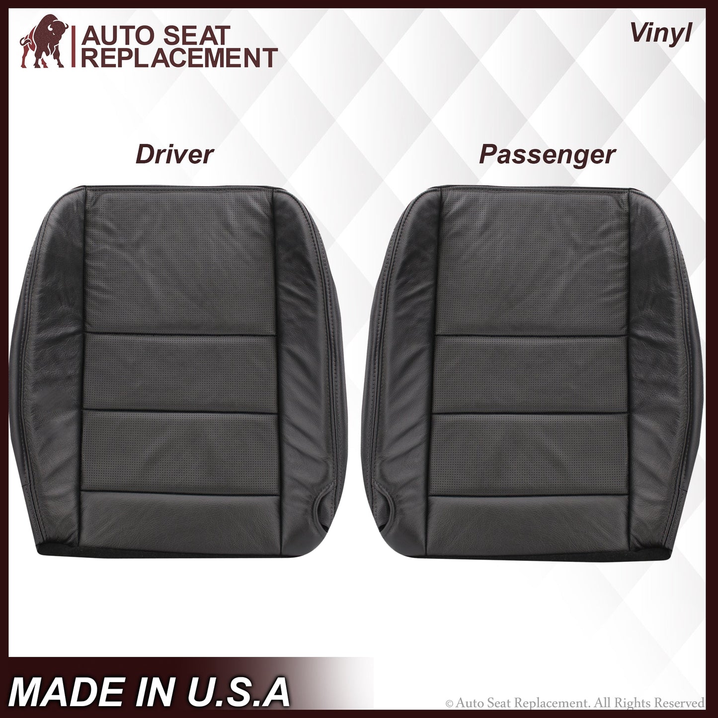 2002-2007 Ford F-250/F-350 Lariat Seat Cover in Black with Perforated Inserts: Choose From Variants