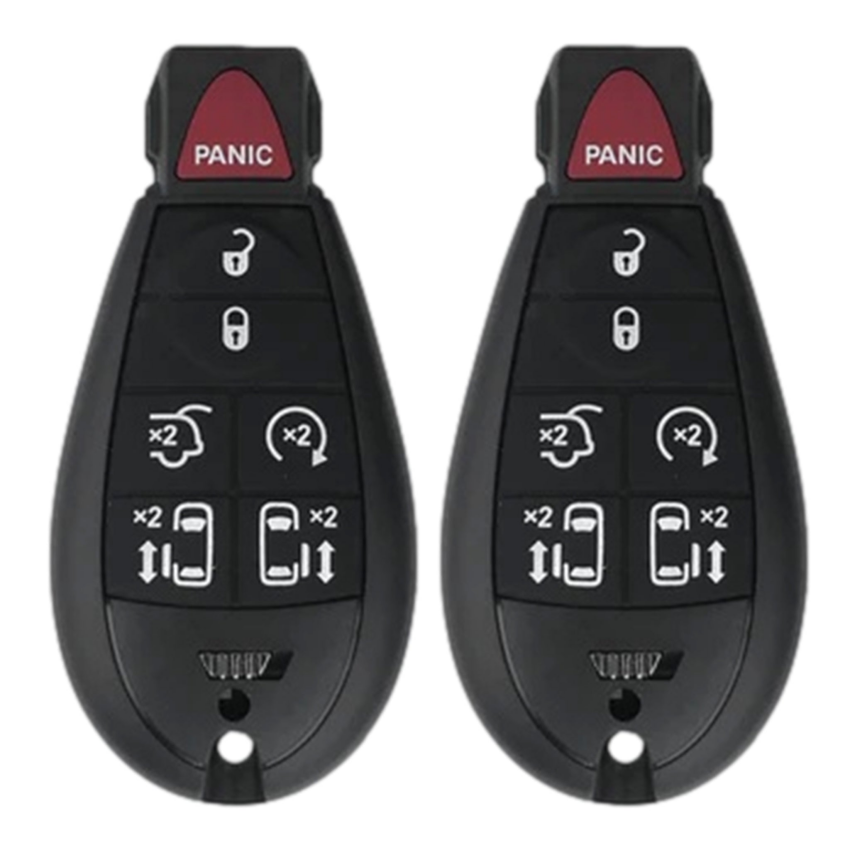 Chrysler Dodge Jeep VW 7 Button Fobik 2008-2019 For IYZ-C01C M3N5WY783X Keyless Go Prox | Aftermarket (2 Pack)