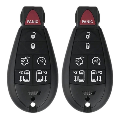 Chrysler Dodge Jeep VW 7 Button Fobik 2008-2019 For IYZ-C01C M3N5WY783X Keyless Go Prox | Aftermarket (2 Pack)