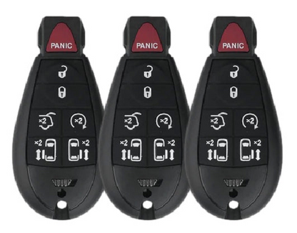 Chrysler Dodge Jeep VW 7 Button Fobik 2008-2019 For IYZ-C01C M3N5WY783X Keyless Go Prox | Aftermarket (3 Pack)