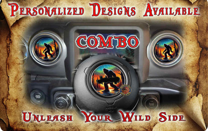 Steering wheel decal bigfoot 138