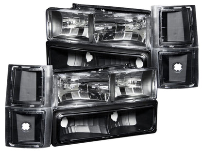 Anzo 1994-1998 Chevrolet C1500 Crystal Headlights Black