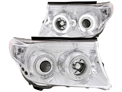 Anzo 2008-2009 Toyota Land Cruiser Projector Headlights w/Halo Chrome CCFL