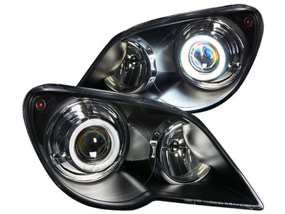 Anzo 2007-2008 Chrysler Pacifica Projector Headlights w/ Halo Black (CCFL)