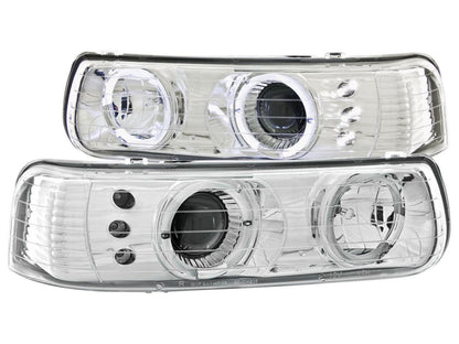 Anzo 1999-2002 Chevrolet Silverado 1500 Projector Headlights w/ Halo Chrome