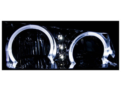 Anzo 2003-2006 Chevrolet Silverado 1500 Crystal Headlights w/ Halo Chrome