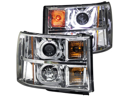 Anzo 2007-2013 Gmc Sierra 1500 Projector Headlights w/ U-Bar Chrome