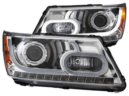 Anzo 2009-2014 Dodge Journey Projector Headlights w/ Plank Style Chrome