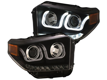 Anzo  14-18 Toyota Tundra w/ LED DRL Projector Headlights w/ U-Bar