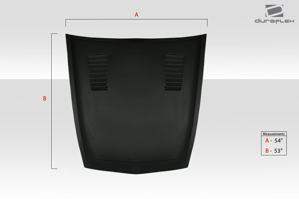 Universal Duraflex GT500 Hood Cowl Scoop Vent - 1 Piece