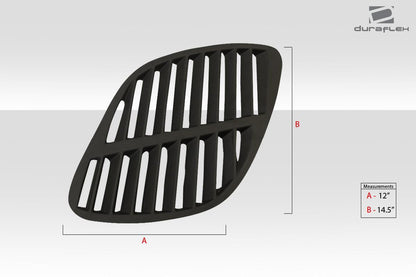 Universal Duraflex GTR Hood Vents Scoops Ducts - 2 Piece