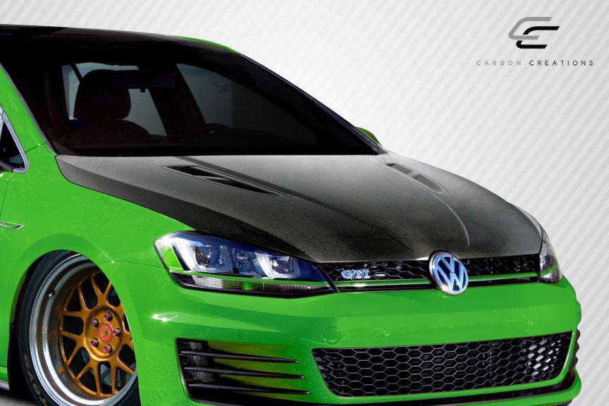 2015-2021 Volkswagen Golf Carbon Creations K Design Carbon Fiber Hood