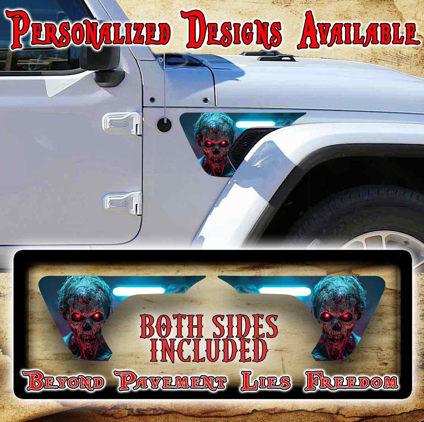 zombie fender vent for the JL or JT 2018 or newer 113