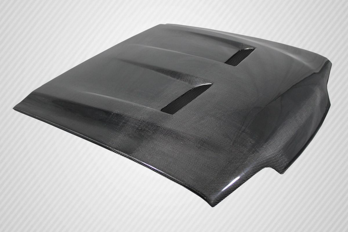 1987-1993 Ford Mustang Carbon Creations Heat Extractor Carbon Fiber Hood