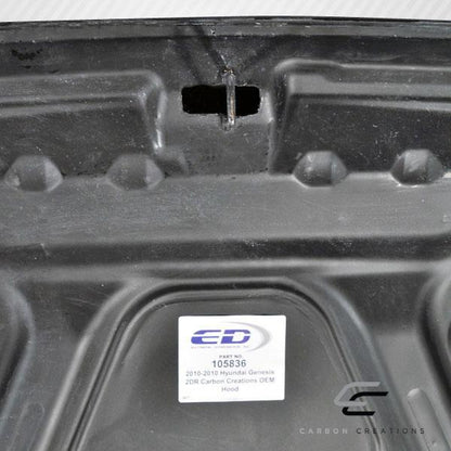 2010-2012 Hyundai Genesis Carbon Creations OEM Look Carbon Fiber Hood