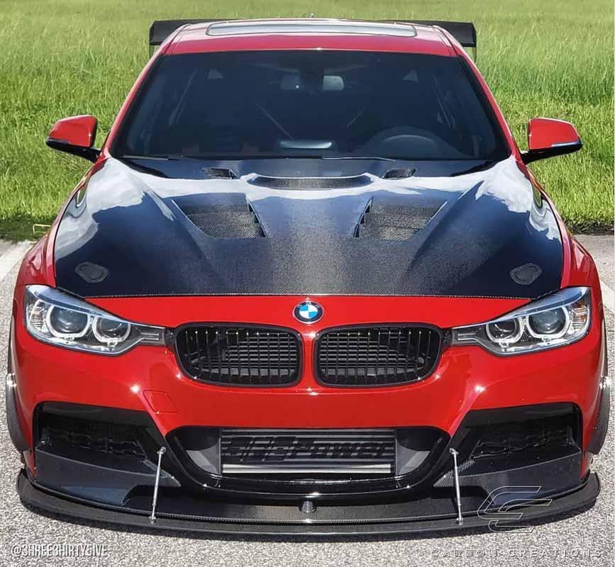 2012-2018 BMW 3 Series Carbon Creations Eros Version 1 Carbon Fiber Hood