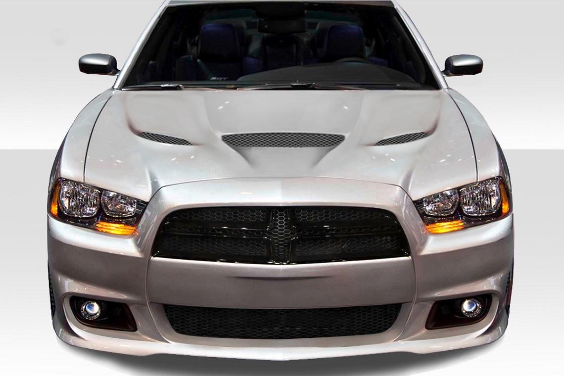 2011-2014 Dodge Charger Duraflex Hellcat Look Hood