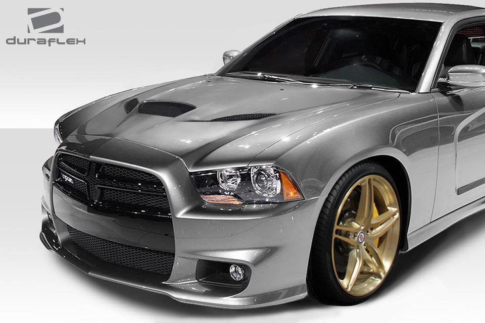 2011-2014 Dodge Charger Duraflex Hellcat Look Hood